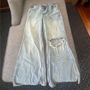 Free People Lightwash Flare Jeans